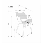 Kép 3/11 - K586 szék – fekete / dió - 3. kép