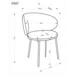 Kép 3/11 - K587 szék – szürke - 3. kép