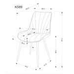 Kép 7/15 - K589 szék – szürke - 7. kép
