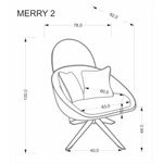 Kép 5/13 - Merry 2 forgófotel – krém - 5. kép