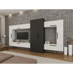 Kép 2/2 - Star nappali szekrénysor C100 antracitszürke és fehér