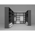 Kép 1/2 - Gardrób U szürke 251,2/340,2/172 cm - C44