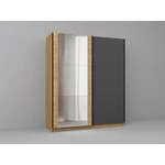 Kép 1/2 - Szekrény tükörrel Hickory/antracitszürke - Olymp