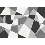 Kép 1/3 - Szőnyeg, fekete/szürke/fehér, 100x150, SANAR