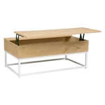 Kép 1/8 - Dohányzóasztal, tölgy/fehér, LIVINA