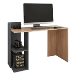 Kép 1/5 - Számítógépasztal, tölgy craft arany/grafit, ZINO NEW