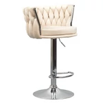 Kép 1/9 - Design bárszék, bézs Velvet szövet/króm, BRIN
