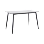 Kép 1/17 - Étkezőasztal, fehér márvány/fekete, 121x71 cm, FLORENC TYP 1