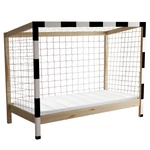 Kép 1/5 - Montessori ágy, természetes/fehér/fekete, 90x200, FUTAL