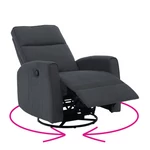 Kép 1/28 - Relax forgószék fotel, szürke, MEKENZI