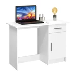 Kép 1/9 - Univerzális PC asztal, fehér, SIRISS NEW