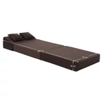 Kép 19/22 - Összecsukható matrac/fotel  2v1  barna Taupe  PELOS