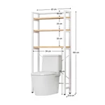 Kép 4/4 - BALRAM WC fölé polcállvány tölgy natural