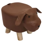 Kép 1/3 - Kutya alakú zsámoly, barna/természetes, TAMALI