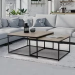 Kép 4/5 - Modern design sonoma tölgy.  Stílusos dohányzóasztal szett