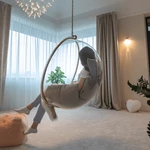 Kép 37/37 - Függő fotel  átlátszó/arany/szürke  BUBBLE NEW TYP 1
