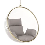Kép 1/37 - Függő fotel, átlátszó/arany/szürke, BUBBLE NEW TYP 1