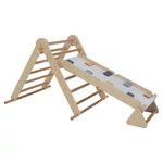 Kép 1/11 - Montessori Pikler-háromszög 3 az 1-ben, természetes/színes, OPRIN