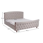 Kép 2/27 - Szürke-barna velvet ágyráccsal