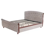 Kép 9/27 - Ágy ágyráccsal  180x200  szürkésbarna Taupe Velvet szövet  BARETO