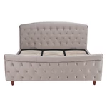 Kép 10/27 - Ágy ágyráccsal  180x200  szürkésbarna Taupe Velvet szövet  BARETO