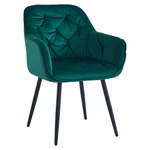 Kép 1/6 - Dizájnos fotel, zöld Velvet szövet, FEDRIS NEW
