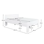 Kép 2/3 - Elegáns fehér színben a BASIS ágy 140x200 méretben
