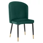 Kép 1/6 - Étkezőszék, zöld Velvet szövet/fekete, UDAJA