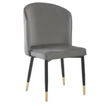 Kép 1/6 - Étkezőszék, szürke Velvet szövet/fekete, UDAJA