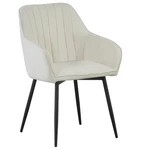 Kép 1/6 - Design fotel, krémszínű/fekete, VAJRO