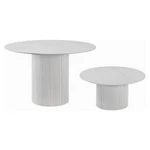Kép 2/5 - Elegáns dohányzóasztal fehér márvány/MDF-ből