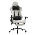Kép 1/21 - Irodai/gamer szék, fehér/fekete, PAPIBAS