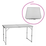 Kép 1/10 - Összecsukható kempingasztal, 120 cm, alumínium/MDF, KEPI TYP 1