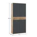 Kép 5/6 - Modern design cipőállvány grafit