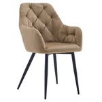 Kép 1/3 - Design fotel, bézs Velvet szövet, VERIO NEW
