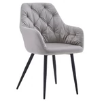 Kép 1/3 - Design fotel, szürke Velvet szövet, VERIO NEW