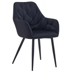 Kép 1/3 - Design fotel, fekete Velvet szövet, VERIO NEW