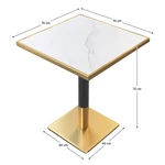 Kép 4/4 - Modern design 70x70 cm méretben.  PRESTON étkezőasztal fekete színben