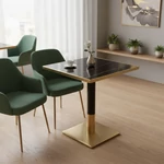 Kép 2/4 - PRESTON étkezőasztal  elegáns fekete márvány