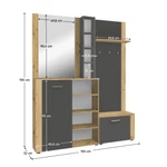 Kép 2/4 - Modern design tölgy és grafit kombinációban