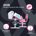 Kép 2/32 - Zion növekvő íróasztal fehér-rózsaszín színben