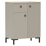 Kép 1/8 - Komód, szürkésbarna Taupe/silverjack tölgy, DOMCA 2D1S
