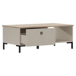 Kép 3/6 - Elegáns taupe/silverjack tölgy fa asztal