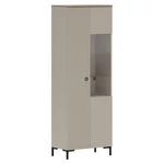 Kép 1/6 - Vitrin, szürkésbarna Taupe/silverjack tölgy, DOMCA 1D1W