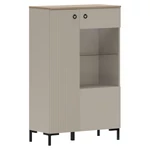 Kép 1/6 - Alacsony vitrin, szürkésbarna Taupe/silverjack tölgy, DOMCA 1D1W/140