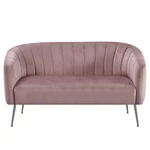 Kép 2/5 - Rózsafényű velvet design kétszemélyes kanapé