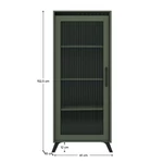 Kép 2/4 - LONGY REG1W vitrin  smoke zöld/fekete színben