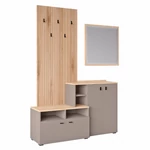 Kép 1/8 - Előszobai összeállítás, toffee/natúr canella strata/cremona torro tölgy, EBRAO