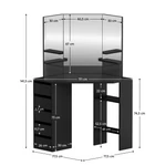 Kép 2/10 - ELIO sarok fésülködőasztal  modern design