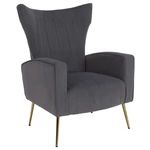 Kép 1/20 - Relaxfotel, szürke Velvet szövet, BARET